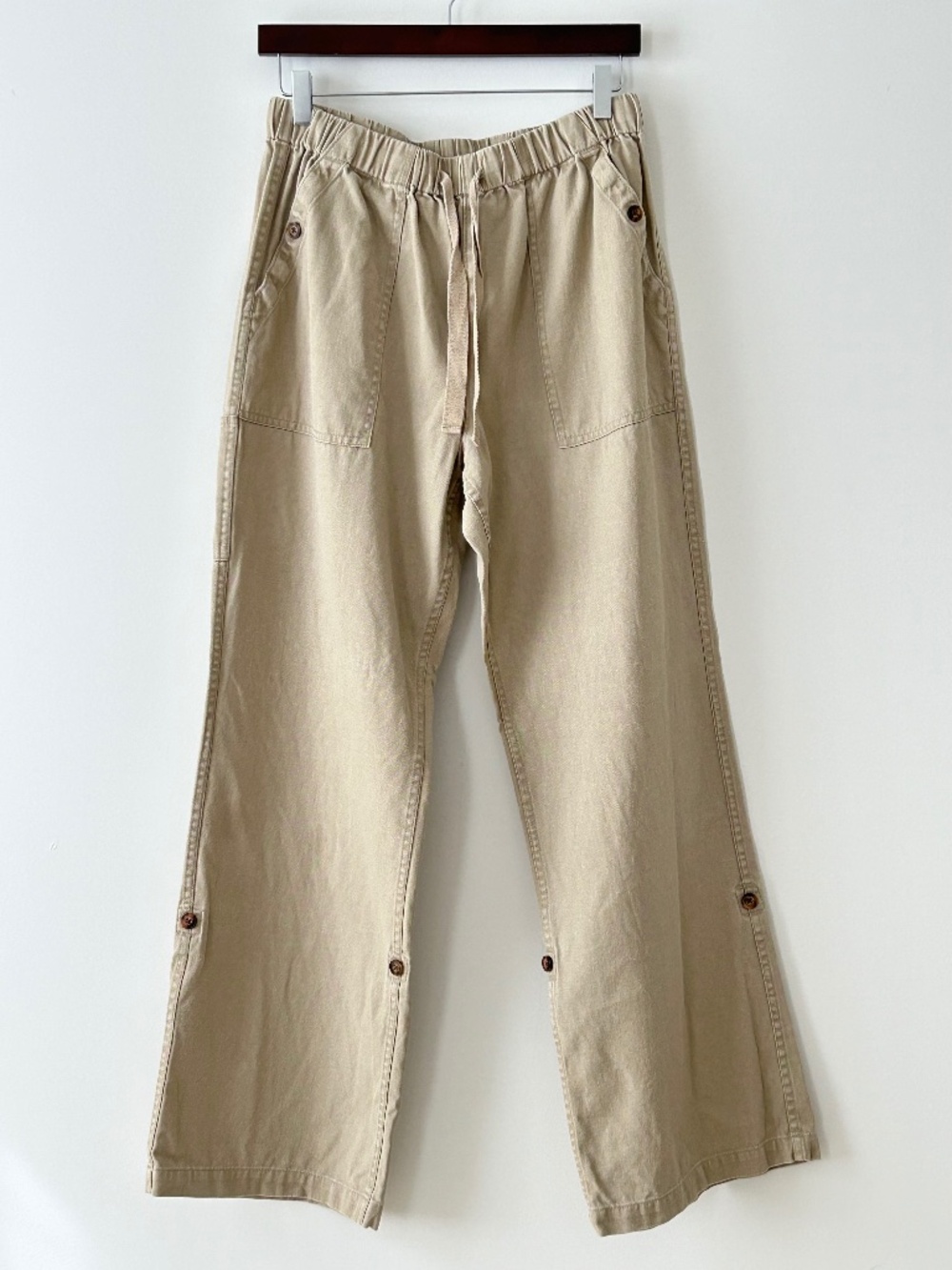 Duluth Trading Co Hemp & Cotton Blend Wide Leg Pants